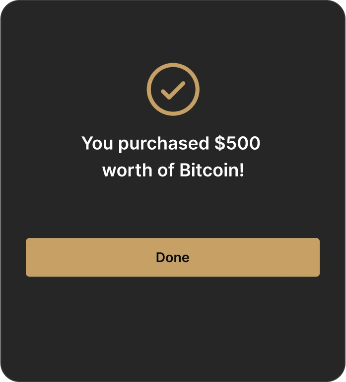 Step 3: Buying Bitcoin on hxgx